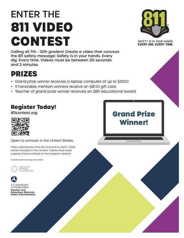 811 video contest flyer